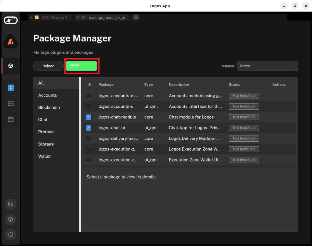 Logos Basecamp package installation screenshot
