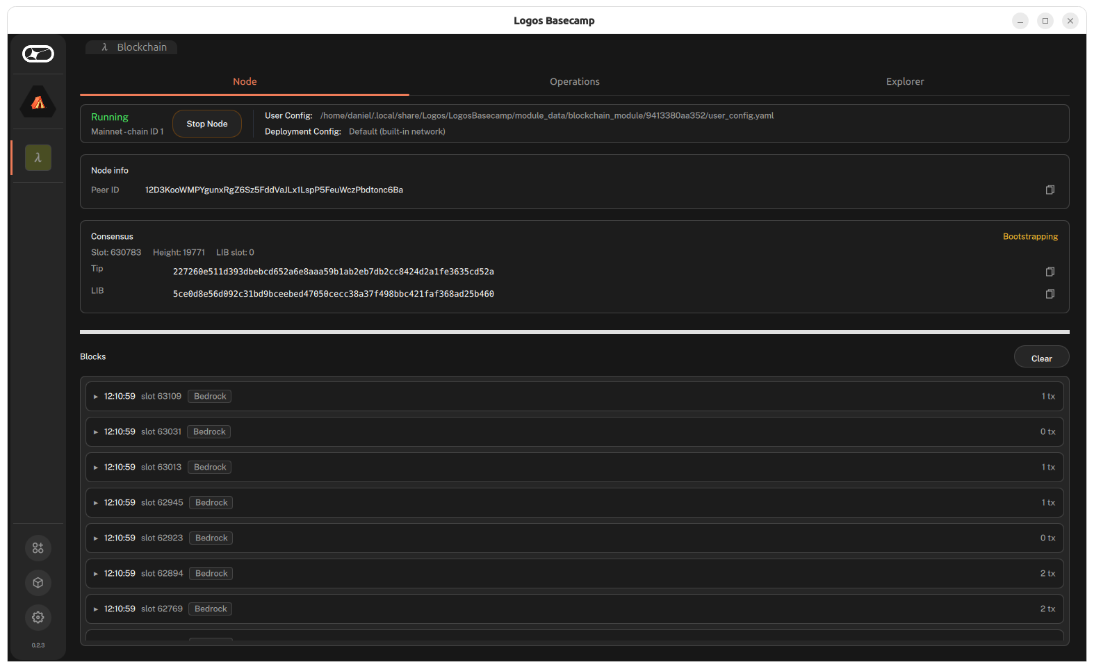 Bootstrapping node